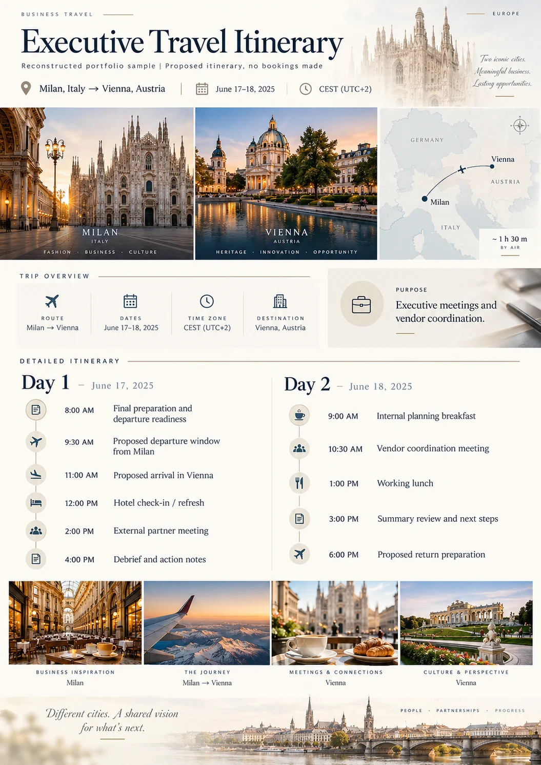 A clear plan for the trip
